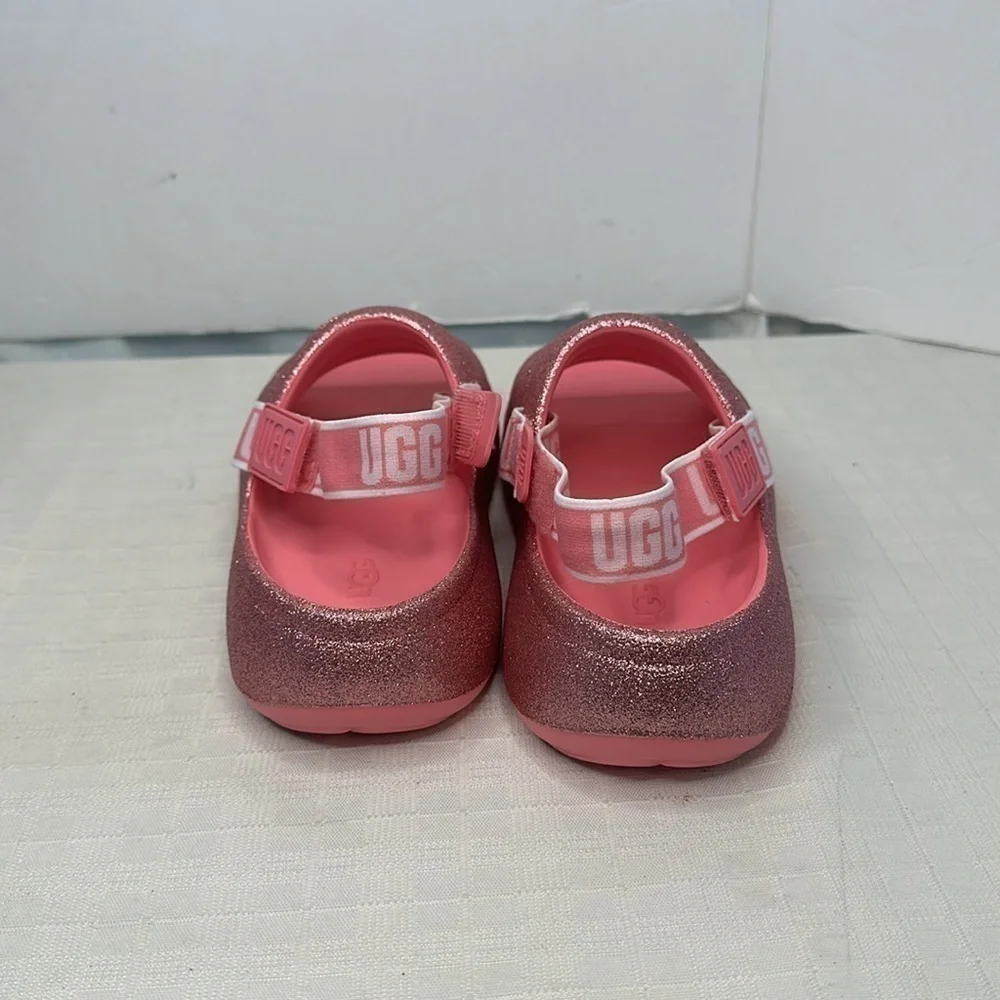 UGG Sport Yeah Slide Sandals in Barbie pink glitter